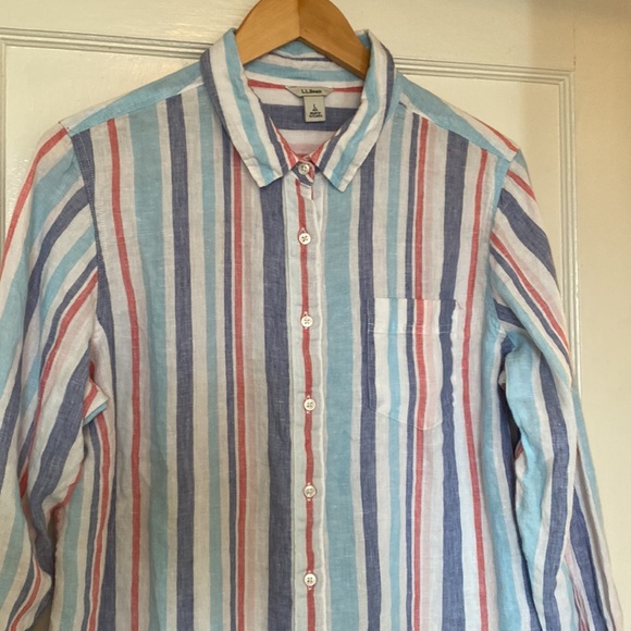 LLBean Linen Shirt - Picture 1 of 5